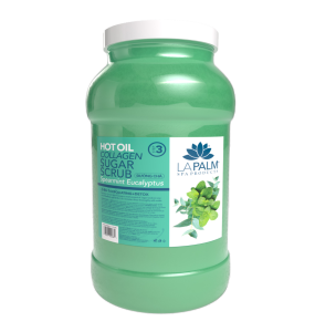 La Palm Hot Oil Collagen Sugar Scrub Spearmint Eucalyptus - 1G