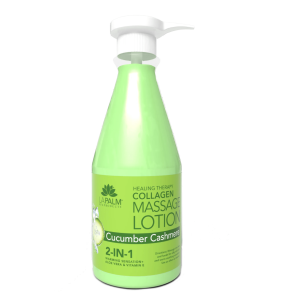 La Palm Healing Therapy Collagen Massage Lotion Cucumber Cashmere - 24 Oz	