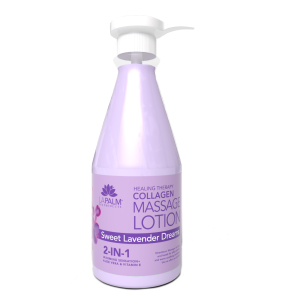 La Palm Healing Therapy Collagen Massage Lotion, Sweet Lavender Dreams	
