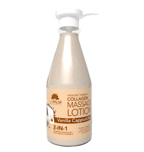 La Palm Healing Therapy Collagen Massage Lotion, Vanilla Cappuccino	