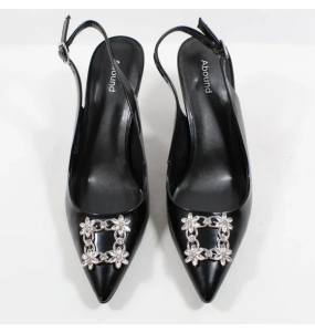 Abound Rubby Jeweled Slingback Pump In Black 	(Size 41)