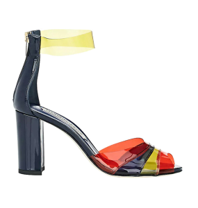 Markskinryyppy PVC Ankle Strap Multi Color Sandals 	(Size 40)