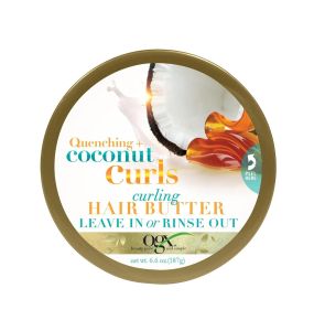 OGX Quenching + Coconut Curls Curling Hair Butter Deep Moisture Leave-in Hair Mask - 6.6 Oz