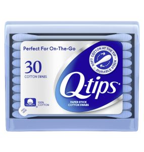 Q-tips Travel Size Cotton Swabs, 30 Ct 	