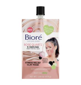 Biore Rose Quartz Charcoal Clay Mask - 1.69 Oz