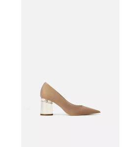 Zara Zapato Taco Heel Shoe Talon Ferme (Size 40)