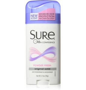 Sure Original Solid Anti-Perspirant Deodorant, Powder Fresh -2.7 Oz