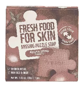 Fresh Food For Skin Missing Puzzle Soap-Revitalizing Tomato - 1.05 Oz