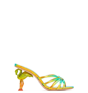 Sophia Webster Flo Flamingo Mid Mule Citrine 	