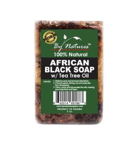 By Nature's African Black Soap With Tea Tree Oil - 3.5 Oz